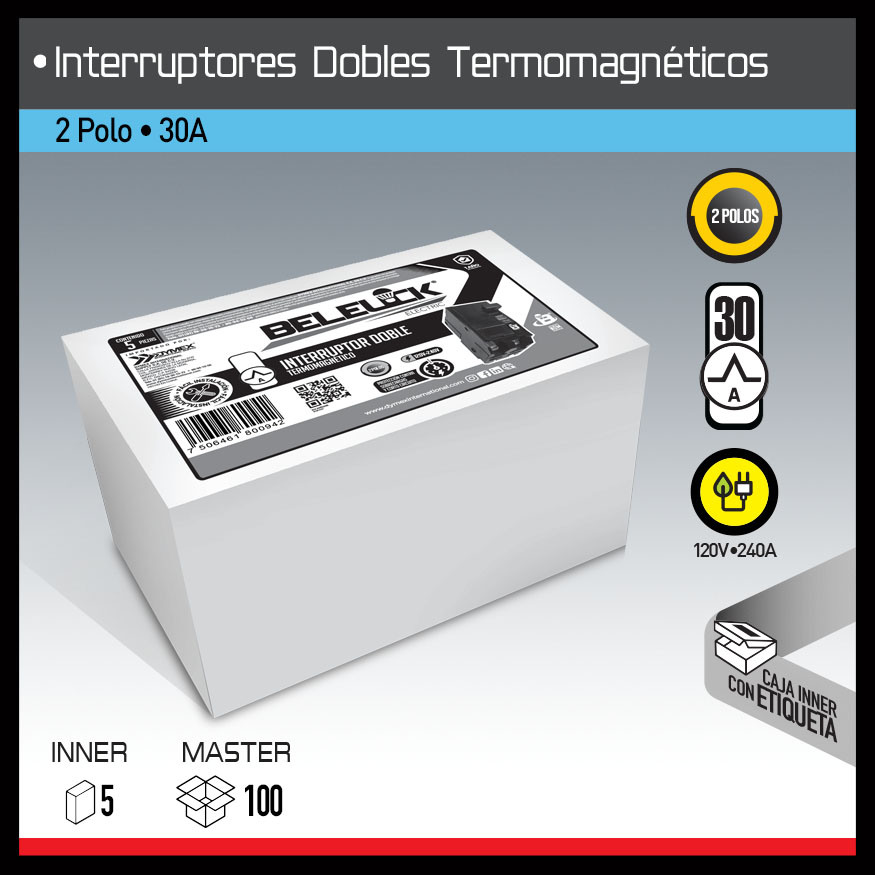 INTERRUPTOR DOBLE TERMOMAGNETICO 