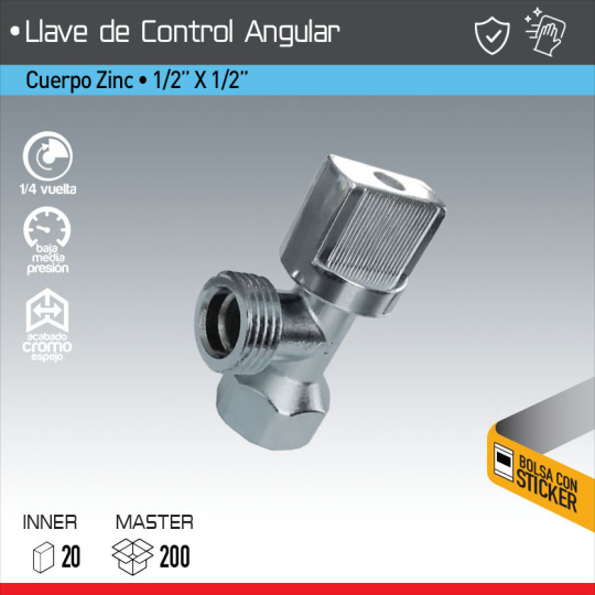 LLAVE DE CONTROL ANGULAR