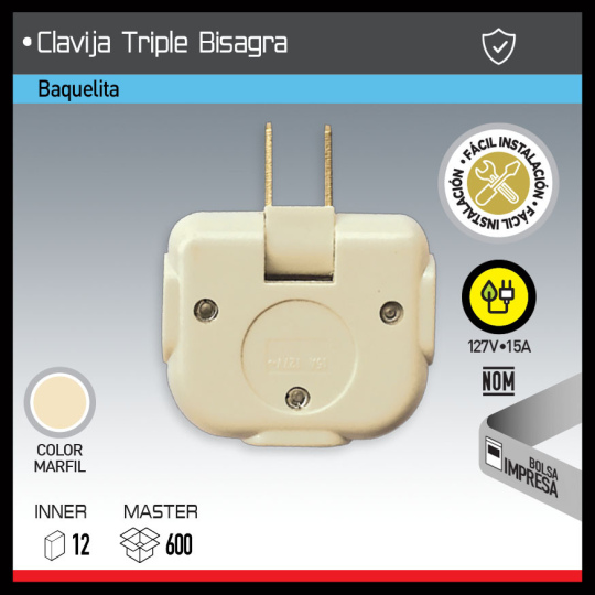 CLAVIJA TRIPLE  VISAGRA