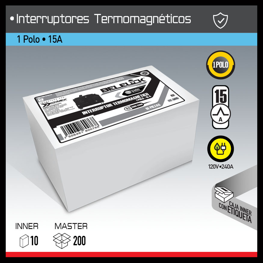 INTERRUPTOR TERMOMAGNÉTICO 15A