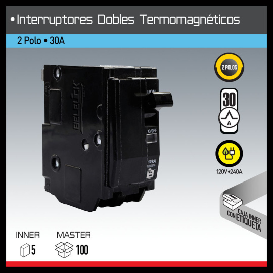 INTERRUPTOR DOBLE TERMOMAGNETICO 