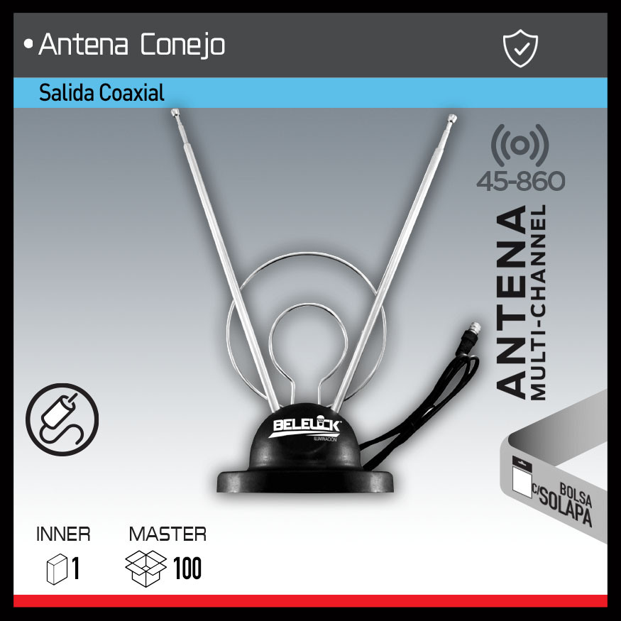 ANTENA CONEJO CON BASE