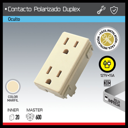 CONTACTO POLARIZADO DUPLEX