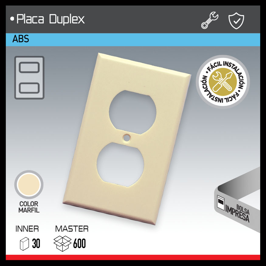 PLACA DUPLEX ABS