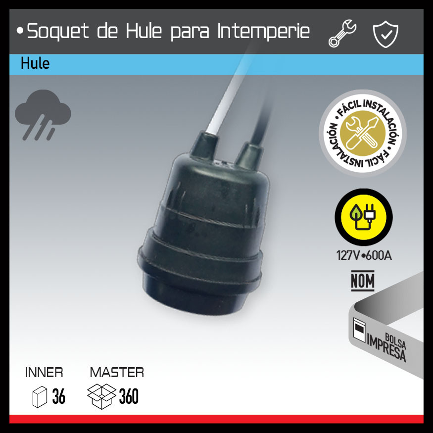 SOQUET DE HULE INTEMPERIE