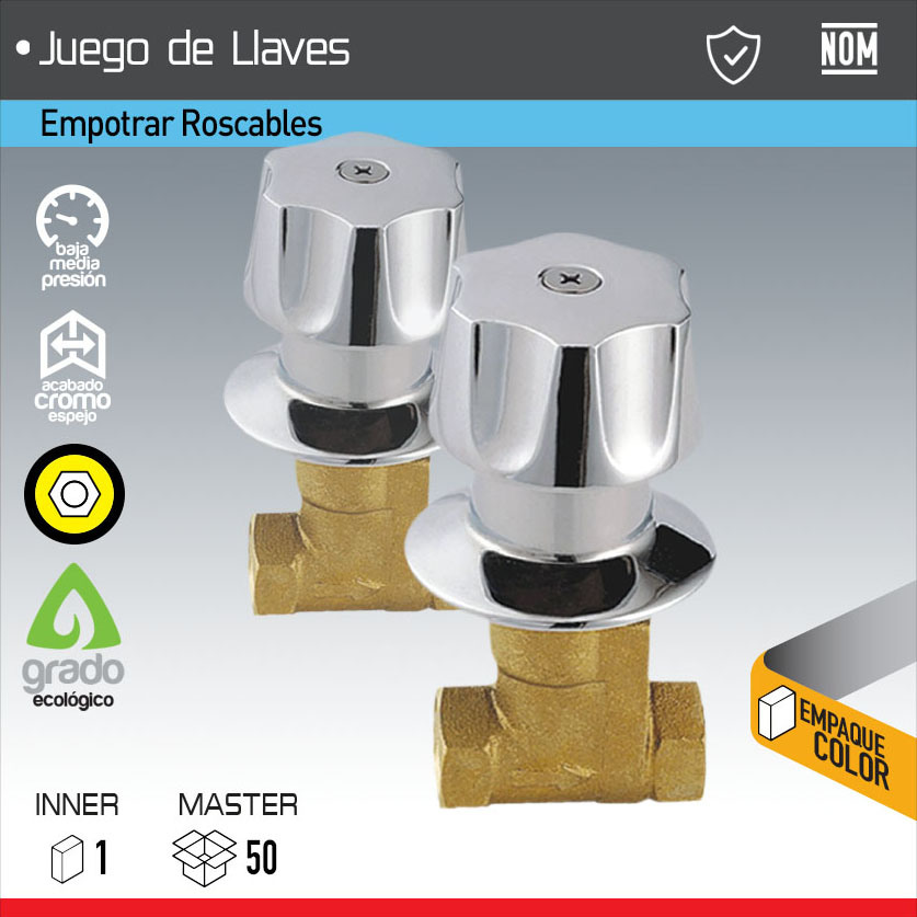 JUEGO DE LLAVES EMPOTRABLES