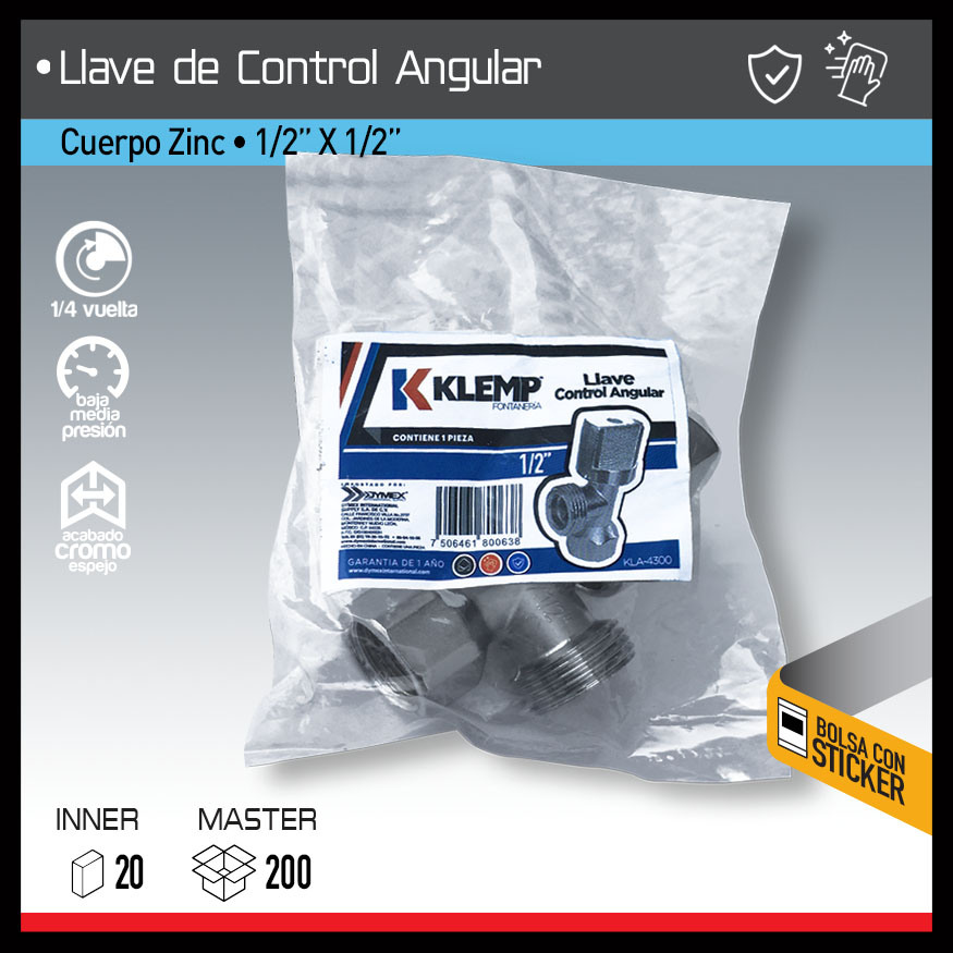 LLAVE DE CONTROL ANGULAR