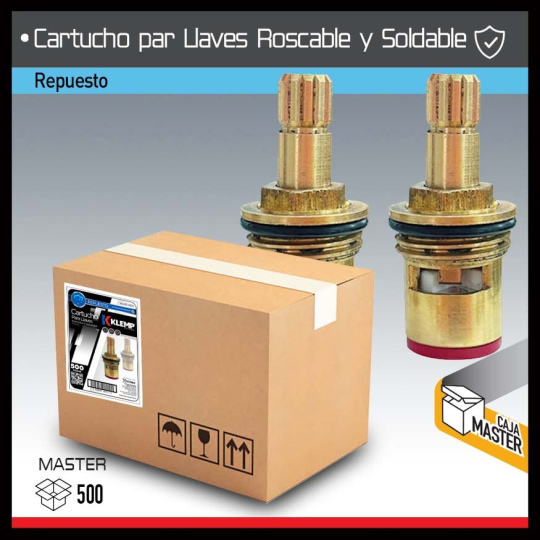 CARTUCHO PARA  LLAVE ROSCABLE Y SALDABLE