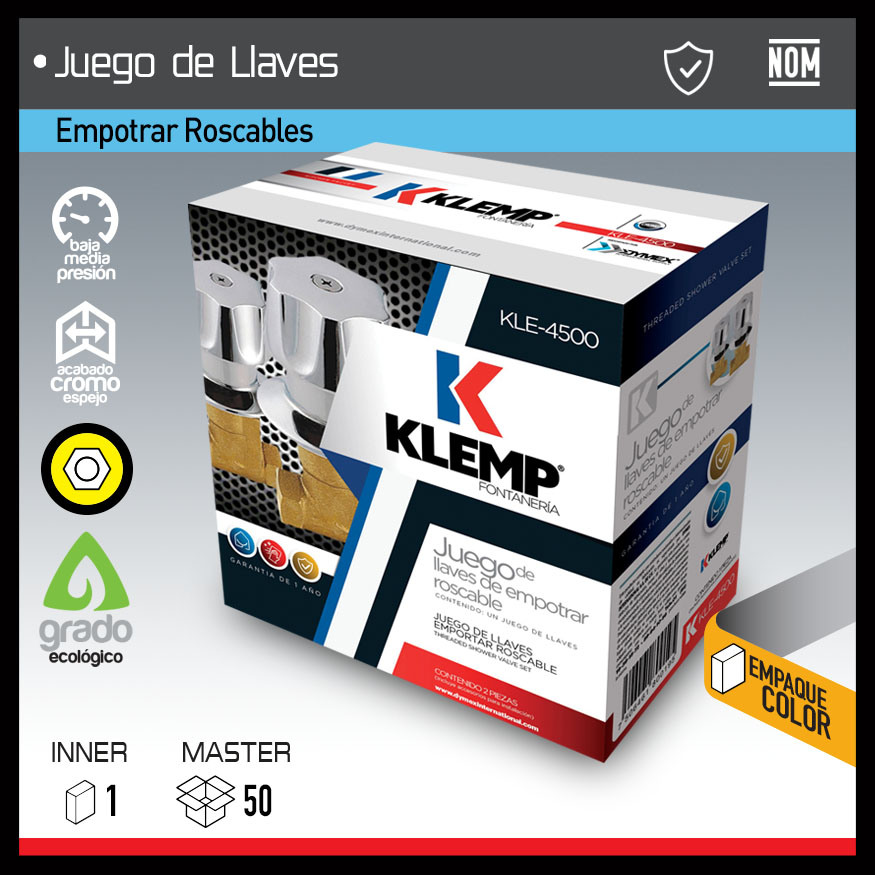 JUEGO DE LLAVES EMPOTRABLES