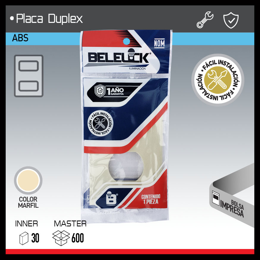 PLACA DUPLEX ABS